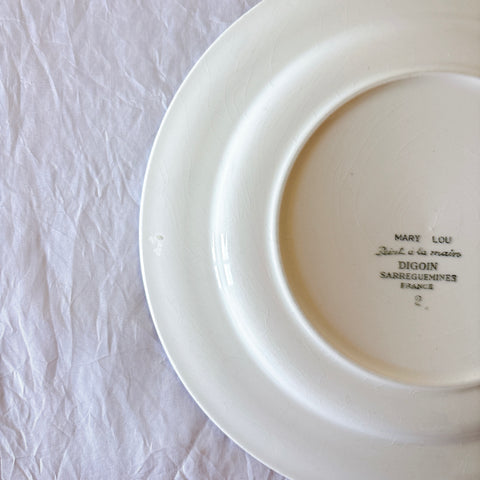フランスアンティーク ディゴワンサルグミンヌ MARY LOU マリールー デザートプレート 花柄 Digoin Sarreguemines アンティーク食器