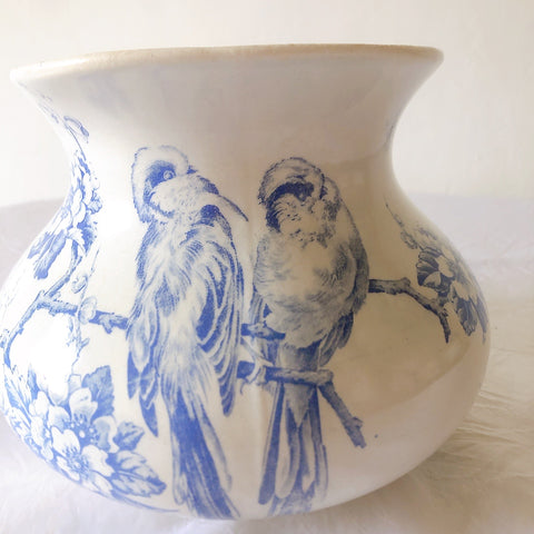 フランスアンティーク リュネヴィル　鳥柄 ピシェ ピッチャー　水差し アンティーク食器 ブロカント 蚤の市