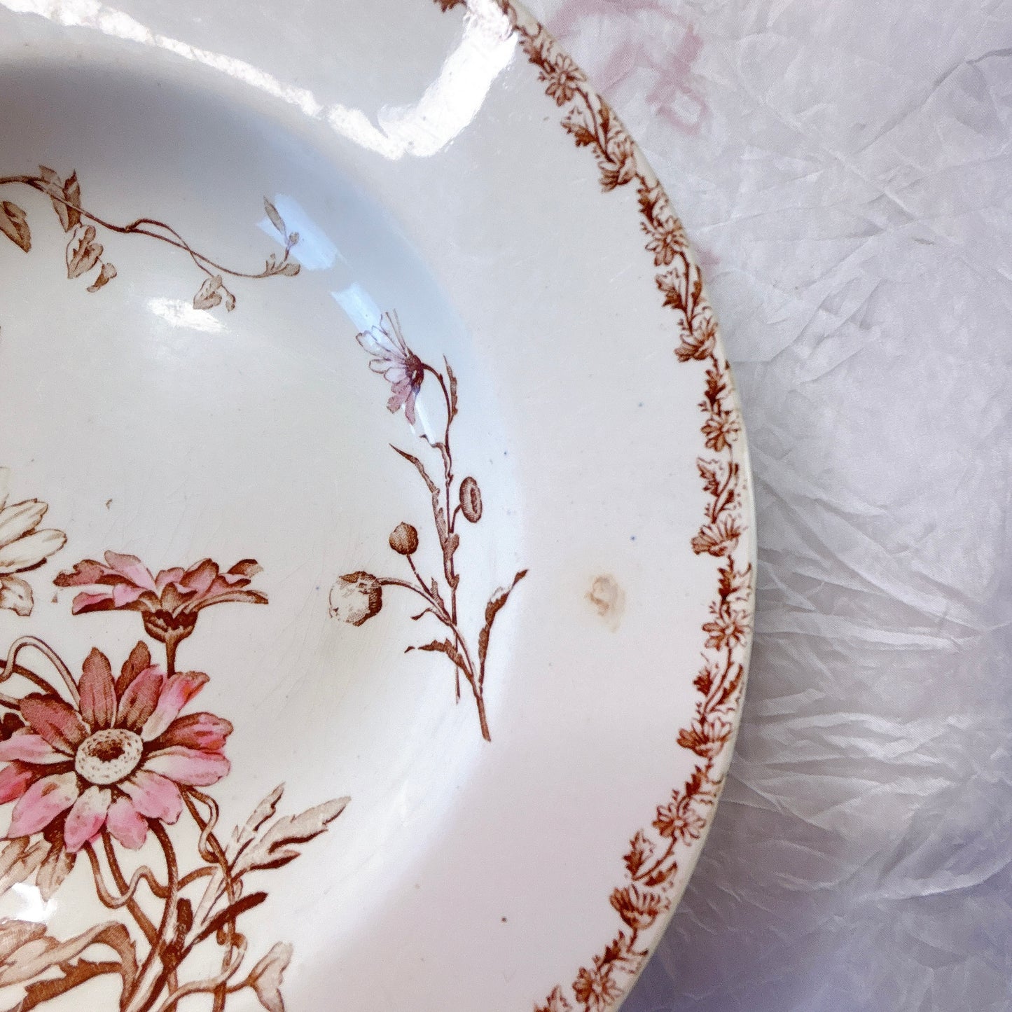 リュネヴィル  マーガレット MARGUERITE スーププレート フランスアンティーク食器　蚤の市　ブロカント