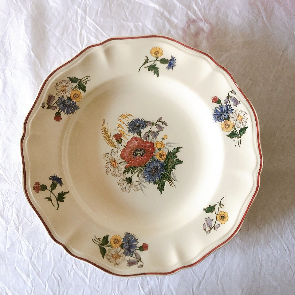 ディゴワンサルグミンヌ Digoin＆sarreguemines アグレスト 深皿 クルーズプレート フランスアンティーク食器 フランス蚤の市・ブロカント