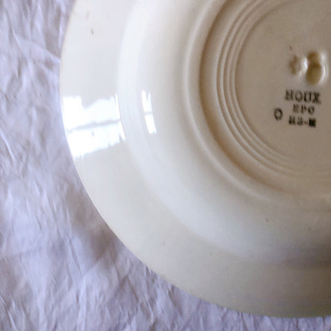 ご予約フランスアンティーク クレイユモントロー HOUX　柊　スーププレート・深皿 フランスアンティーク食器　ブロカント　蚤の市