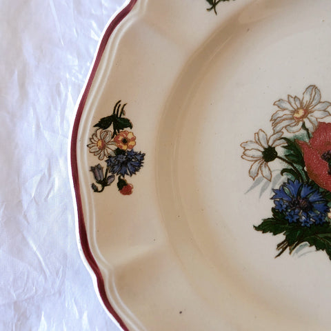 フランス サルグミンヌ sarreguemines アグレスト デザートプレート 20.7㎝  フランスアンティーク食器 フランス蚤の市・ブロカント