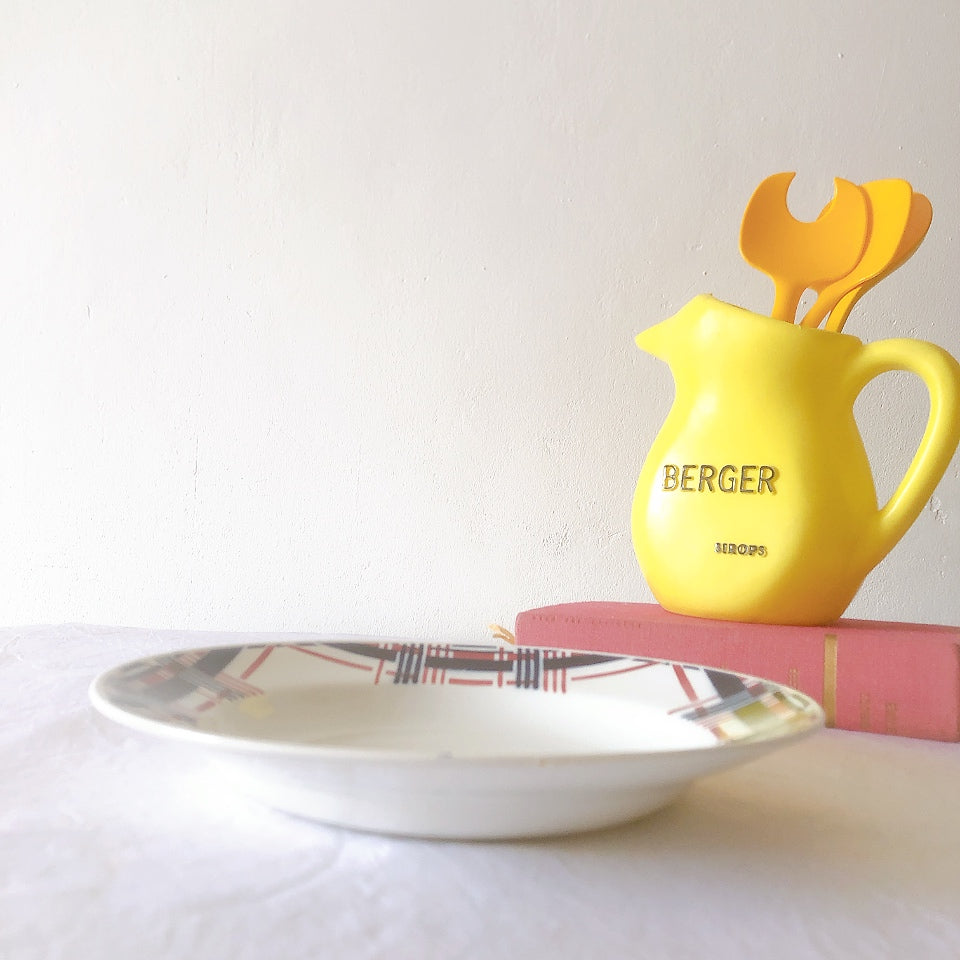 サンタマン　Saint amand バスク柄スーププレート、クルーズプレート フランスアンティーク食器 ブロカント 蚤の市