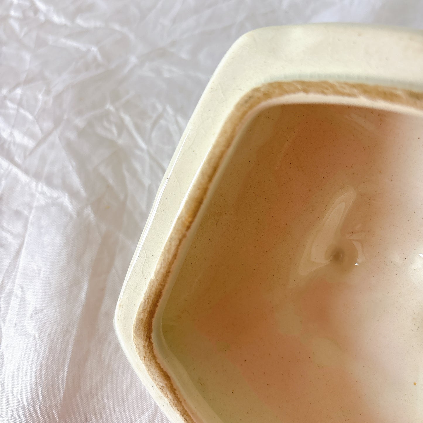 フランスヴィンテージ  アールデコ調幾何学模様　陶器キャニスター  フランスアンティーク食器　ブロカント　蚤の市