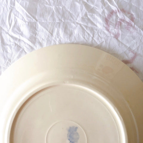 フランスアンティーク　バドンヴィレー　バラ柄ディナープレート　平皿　フランスアンティーク食器 ブロカントアンティーク 蚤の市