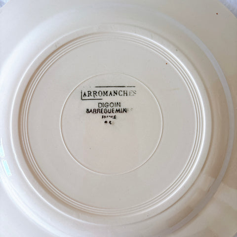 ディゴワンサルグミンヌ 『ARROMANCHES （アロマンシュ）』花リム ディナープレート　フランスアンティーク食器