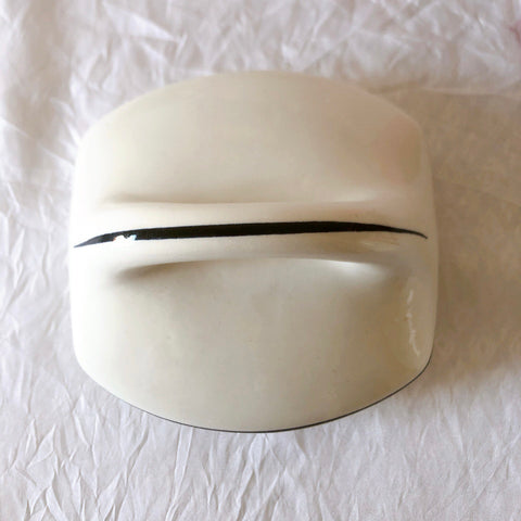 フランスアンティーク サンタマン バスク柄陶器キャニスター 「イエロー・ブルー」 フランスアンティーク食器　ブロカント　蚤の市