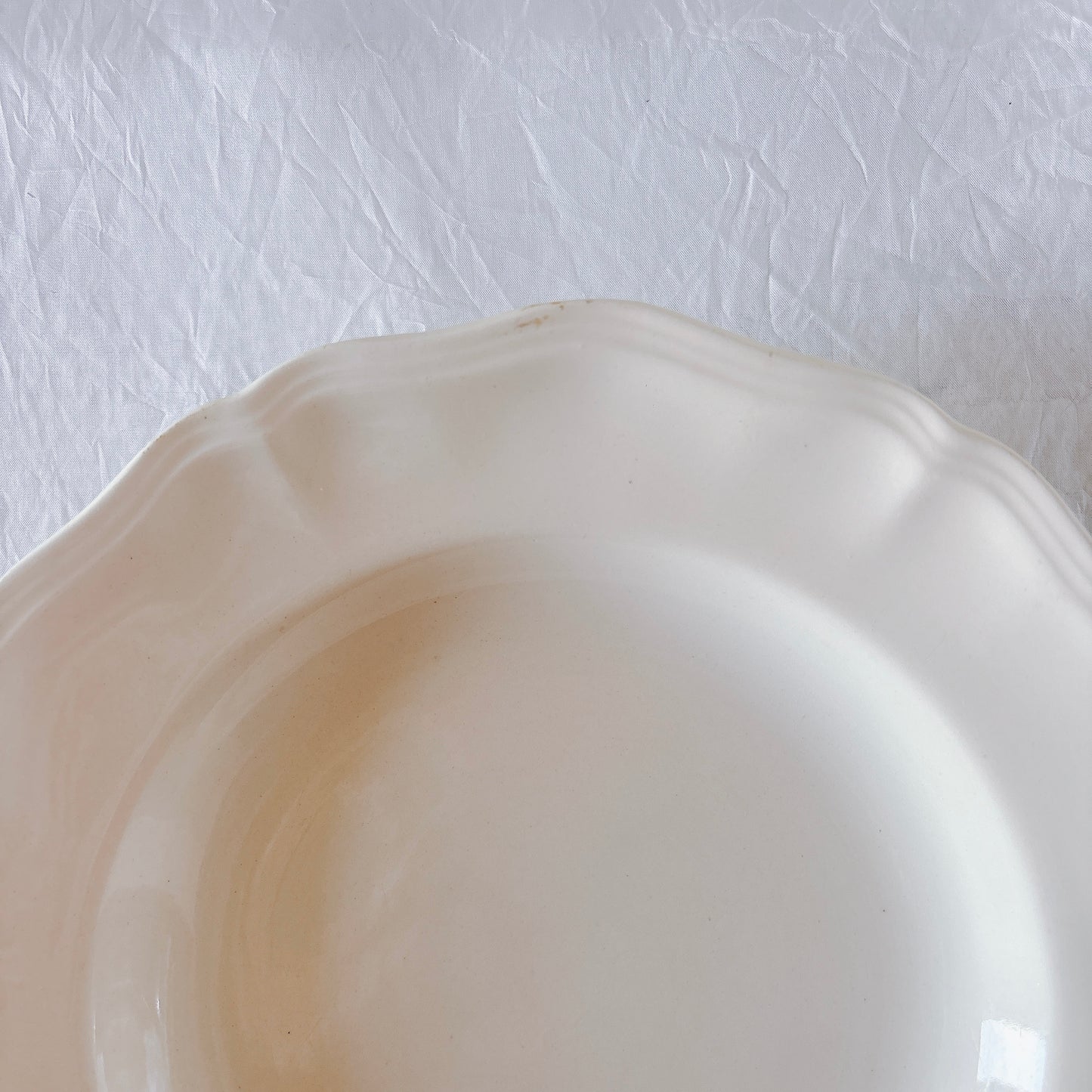 フランス ディゴワン＆サルグミンヌ 花リム スーププレート 深皿 フランスアンティーク食器 ブロカント　蚤の市