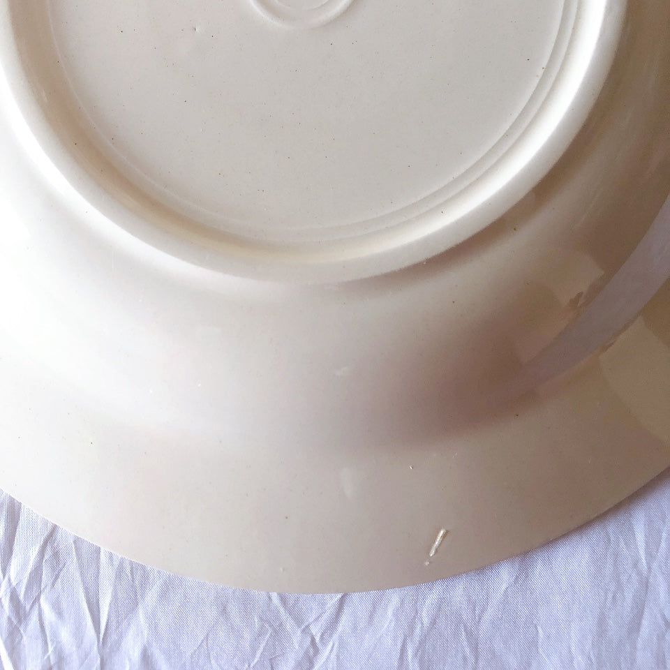 フランスアンティーク　バドンヴィレー　バラ柄スーププレート　深皿　フランスアンティーク食器 ブロカントアンティーク 蚤の市