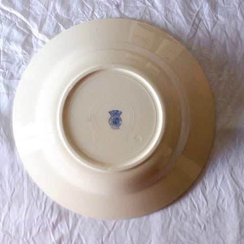 フランスアンティーク　バドンヴィレー　バラ柄スーププレート　深皿　フランスアンティーク食器 ブロカントアンティーク 蚤の市