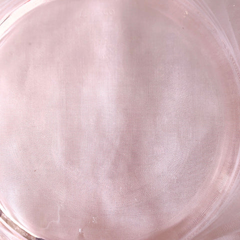 フランス ヴェレコ社 花リムガラスプレート    ピンク　フランスアンティーク ビンテージ食器・皿・プレート ブロカント