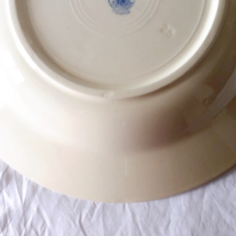 フランスアンティーク　バドンヴィレー　バラ柄スーププレート　深皿　フランスアンティーク食器 ブロカントアンティーク 蚤の市