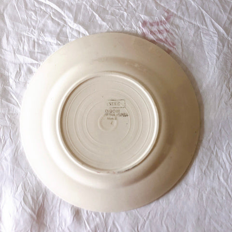 フランス ディゴワンサルグミンヌ   JANINE 花柄 デザートプレート  フランスアンティーク食器 フランス蚤の市・ブロカント