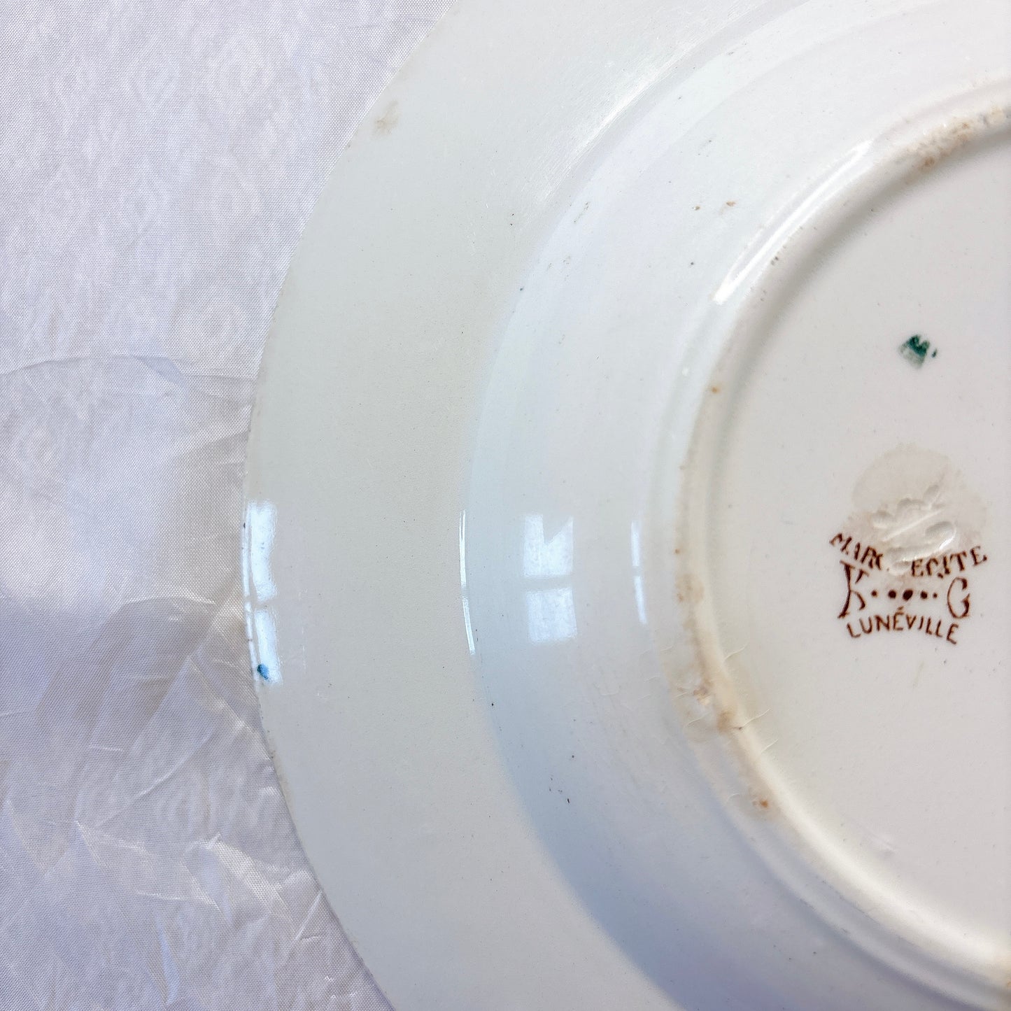 リュネヴィル  マーガレット MARGUERITE スーププレート フランスアンティーク食器　蚤の市　ブロカント