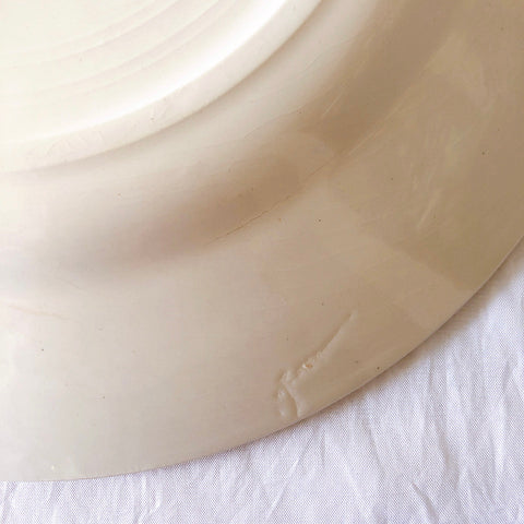 ご予約　フランスアンティーク クレイユモントロー HOUX　柊　ディナープレート　平皿 3枚セット　フランスアンティーク食器　ブロカント　蚤の市