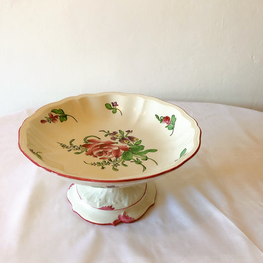 ご予約 リュネヴィル “Réverbère “ コンポティエ コンポート皿 フランスアンティーク食器 蚤の市 ブロカント