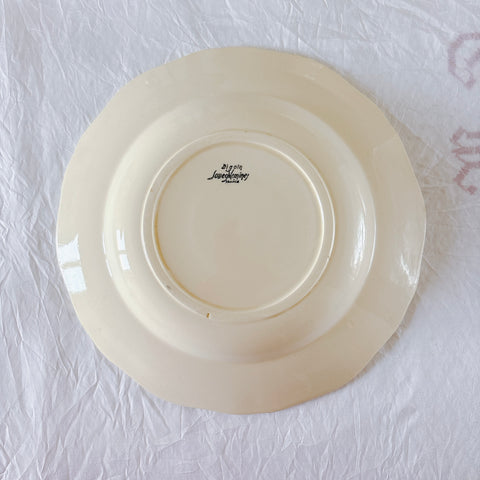 フランス ディゴワン＆サルグミンヌ 花リム スーププレート 深皿 フランスアンティーク食器 ブロカント　蚤の市