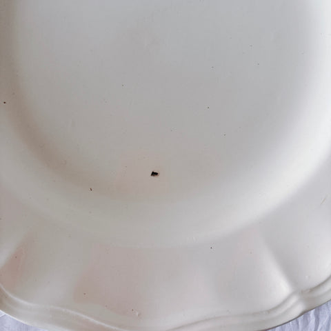 フランス ディゴワン＆サルグミンヌ 花リム ディナープレート 平皿 フランスアンティーク食器 ブロカント　蚤の市