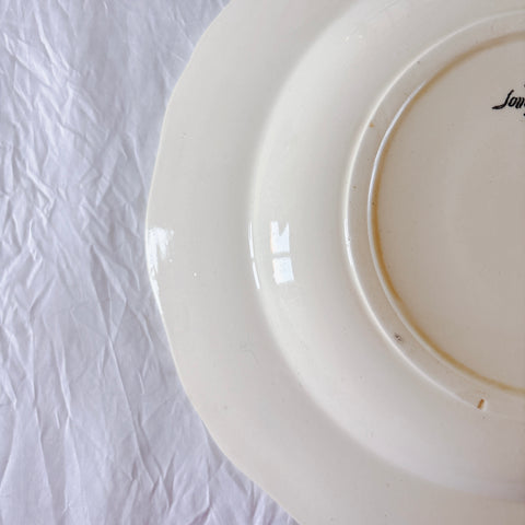 フランス ディゴワン＆サルグミンヌ 花リム スーププレート 深皿 フランスアンティーク食器 ブロカント　蚤の市