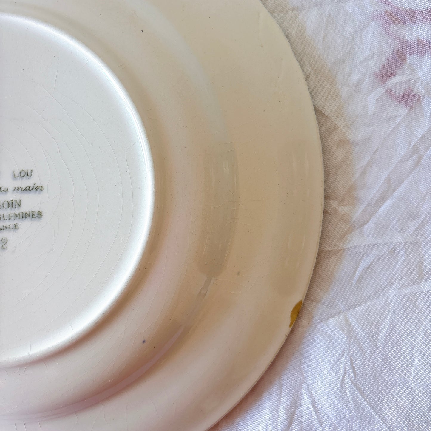 フランスアンティーク ディゴワンサルグミンヌ MARY LOU マリールー デザートプレート 花柄 Digoin Sarreguemines アンティーク食器