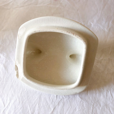 フランスアンティーク サンタマン バスク柄陶器キャニスター 「イエロー・ブルー」 フランスアンティーク食器　ブロカント　蚤の市