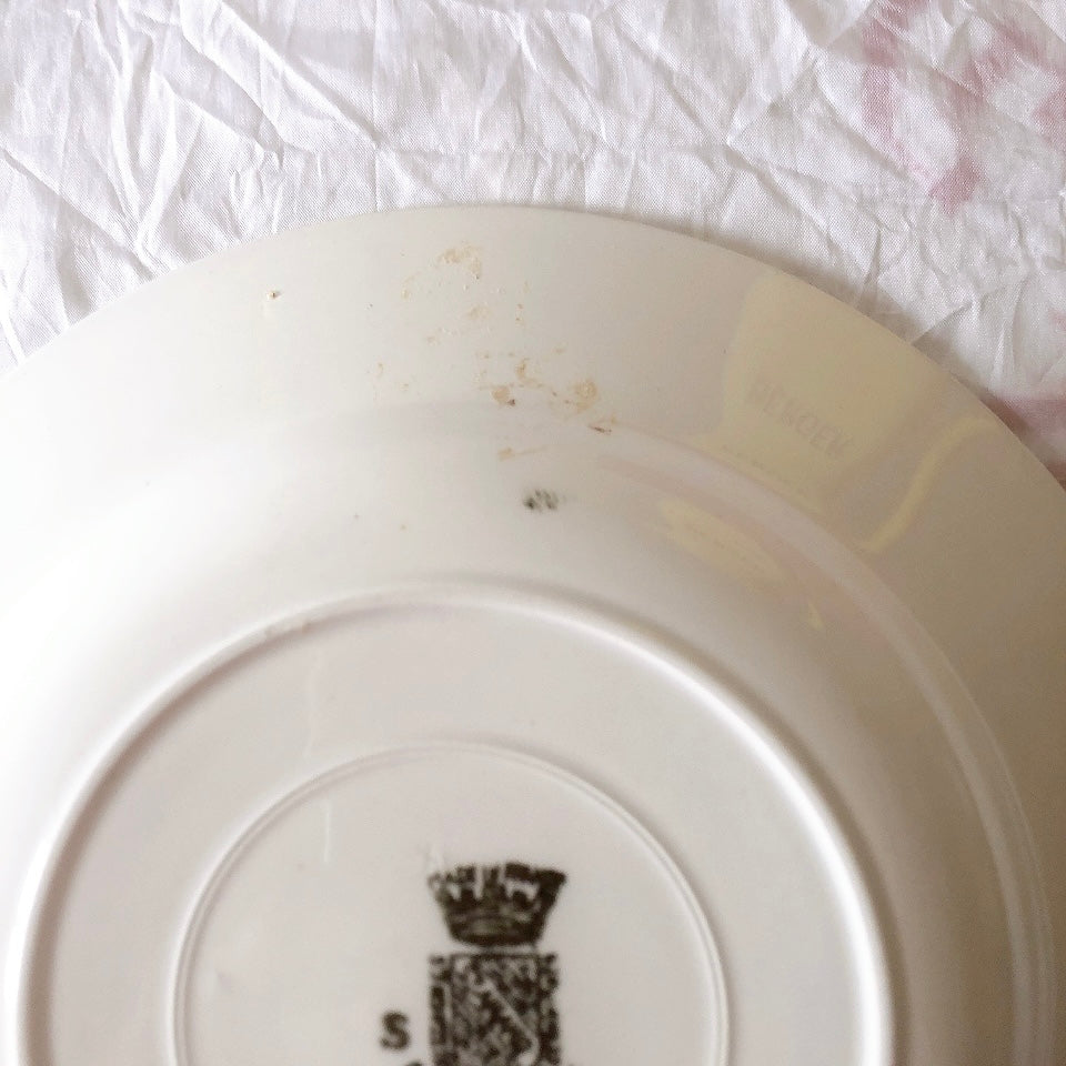 サンタマン　Saint amand バスク柄スーププレート、クルーズプレート フランスアンティーク食器 ブロカント 蚤の市