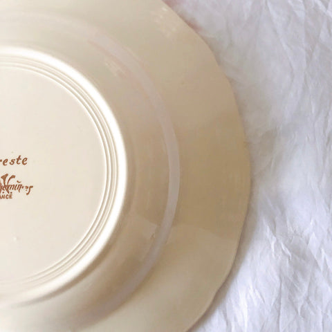 ディゴワンサルグミンヌ Digoin＆sarreguemines アグレスト 深皿 クルーズプレート 23㎝ フランスアンティーク食器 フランス蚤の市・ブロカント