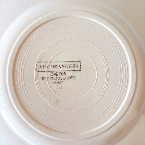 ディゴワンサルグミンヌ 『ARROMANCHES （アロマンシュ）』花リム デザートプレート　フランスアンティーク食器