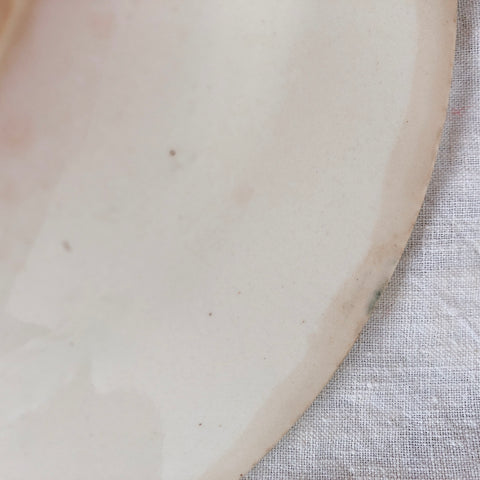 フランスアンティークプレート GIEN ジアン プロヴァンサル　鳥柄 スーププレート  ジアンブルー　アンティーク食器・皿　ブロカント  蚤の市