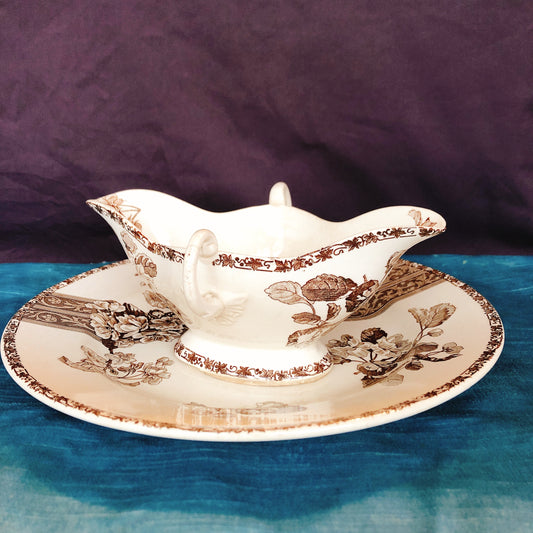 フランスアンティーク グランデポ E.Bourgeois エミールブルジョワ ソーシエール ランスアンティーク食器 ブロカント 蚤の市