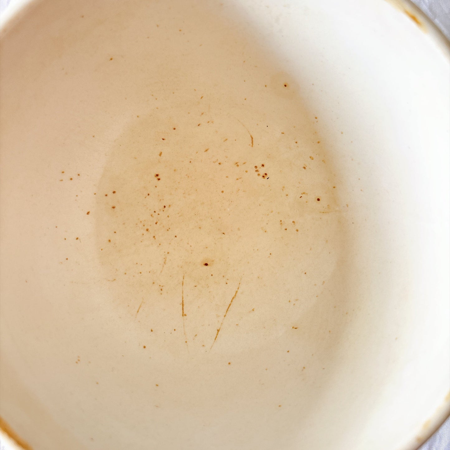クレイユモントロー HBCM Béarn バスク柄カフェオレボウル  赤ｘ青 ランスアンティーク食器 ブロカント 蚤の市