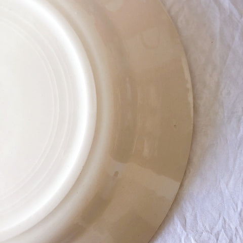 ご予約　フランスアンティーク クレイユモントロー HOUX　柊　ディナープレート　平皿 3枚セット　フランスアンティーク食器　ブロカント　蚤の市