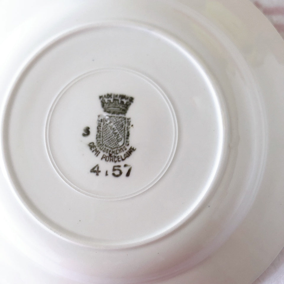 サンタマン　Saint amand バスク柄スーププレート、クルーズプレート フランスアンティーク食器 ブロカント 蚤の市