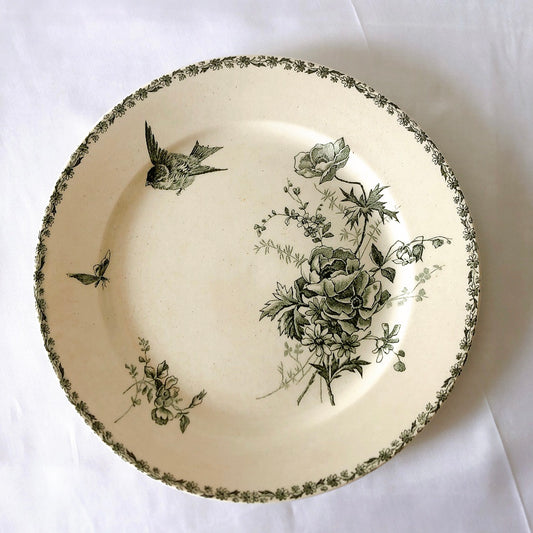 フランスアンティーク GRAND DEPOT E.Bourgeois グランデポ エミールブルジョワ ディナープレート 平皿 B フランスアンティーク食器 ブロカント 蚤の市