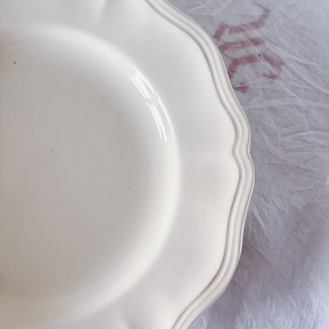 フランス ディゴワン＆サルグミンヌ 花リム ディナープレート 平皿 フランスアンティーク食器 ブロカント　蚤の市