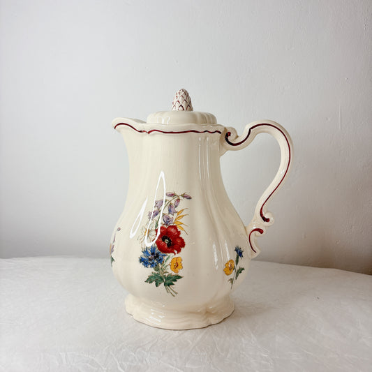 ディゴワンサルグミンヌ Digoin＆sarreguemines アグレスト コーヒー/ティーポット フランスアンティーク食器 フランス蚤の市・ブロカント