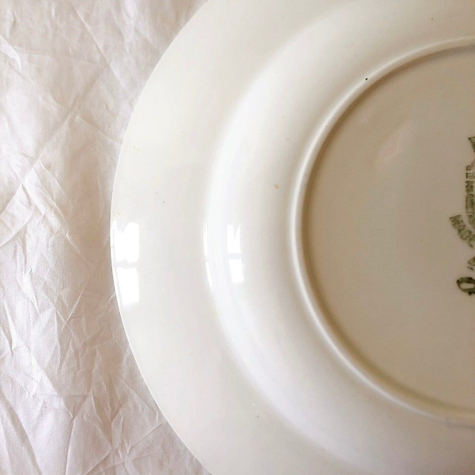 サンタマン　Saint amand バスク柄スーププレート、クルーズプレート フランスアンティーク食器 ブロカント 蚤の市