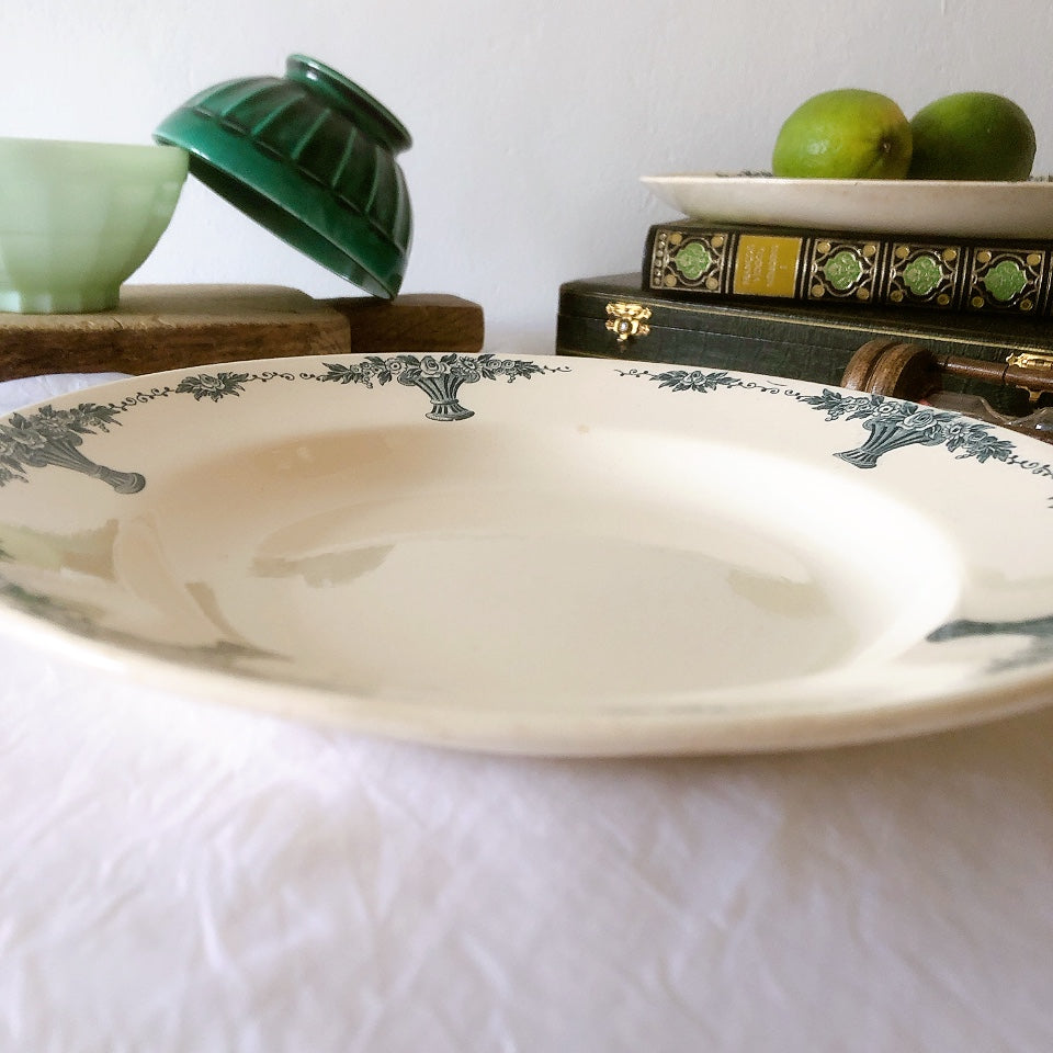 フランスアンティーク ロンシャン LONGCHAMP "Versailles Ennege"ヴェルサイユ　エネジェ クルーズプレート　フランスアンティーク食器 ブロカントアンティーク