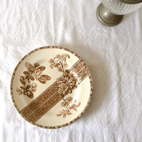 フランスアンティーク  E.Bourgeois エミールブルジョワ　ディナープレート 平皿 フランスアンティーク食器 ブロカント 蚤の市