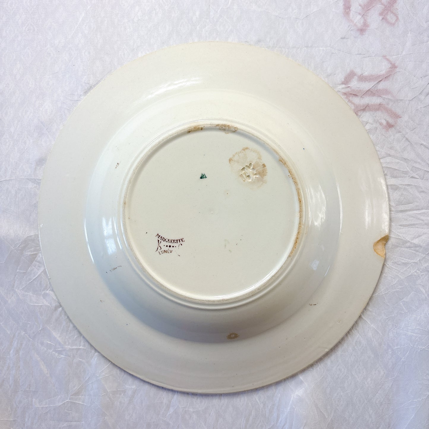 リュネヴィル  マーガレット MARGUERITE スーププレート フランスアンティーク食器　蚤の市　ブロカント