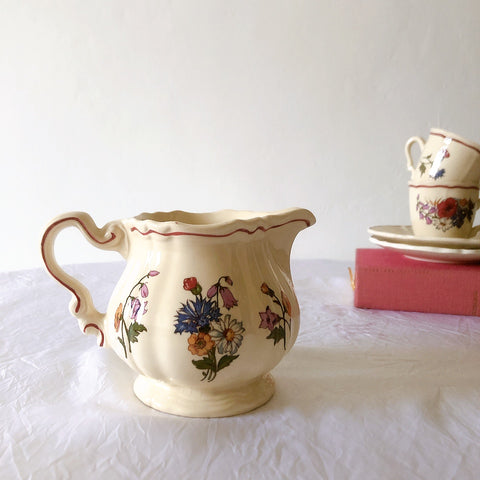 ディゴワンサルグミンヌ Digoin＆sarreguemines アグレスト ミルクポット　クリミエ フランスアンティーク食器 フランス蚤の市・ブロカント