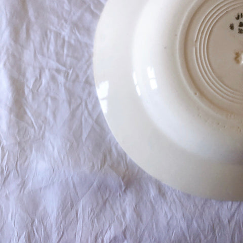 ご予約フランスアンティーク クレイユモントロー HOUX　柊　スーププレート・深皿 フランスアンティーク食器　ブロカント　蚤の市