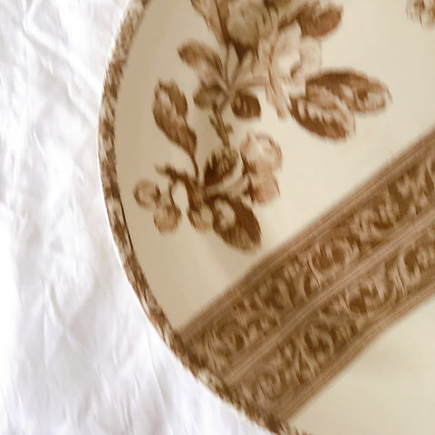フランスアンティーク  E.Bourgeois エミールブルジョワ　ディナープレート 平皿 フランスアンティーク食器 ブロカント 蚤の市