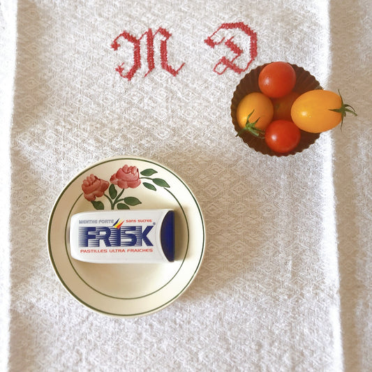 ショワジールロワ　HB & Cie Choisy le Roi『ローズ』ディネット　スーププレート　深皿　フランスアンティーク食器　ブロカントアンティーク　蚤の市