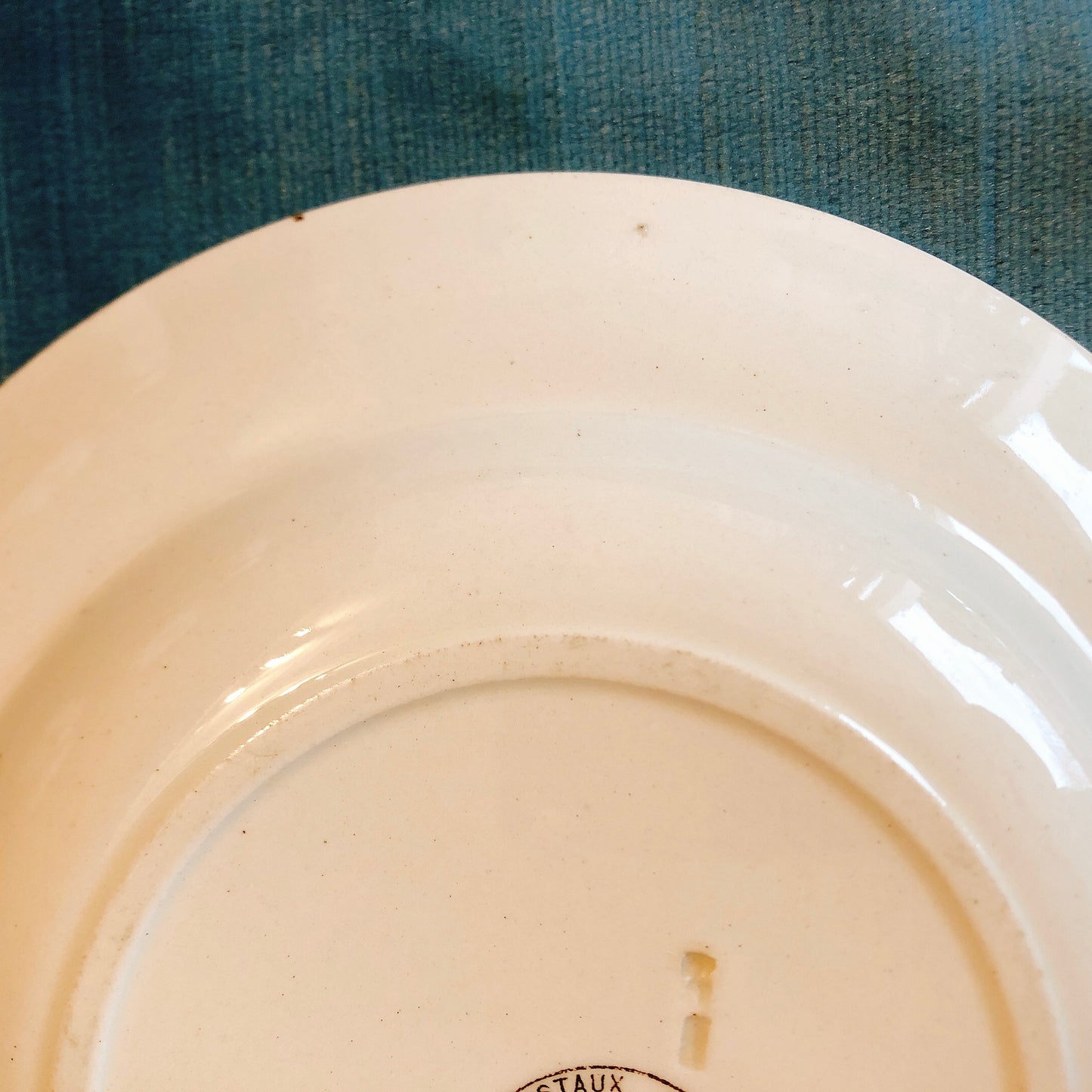 フランスアンティーク  GRAND DEPOT E.Bourgeois グランデポ エミールブルジョワ　スーププレート 深皿 B フランスアンティーク食器 ブロカント 蚤の市