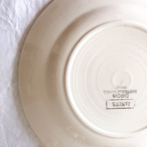 フランス ディゴワンサルグミンヌ   JANINE 花柄 デザートプレート  フランスアンティーク食器 フランス蚤の市・ブロカント