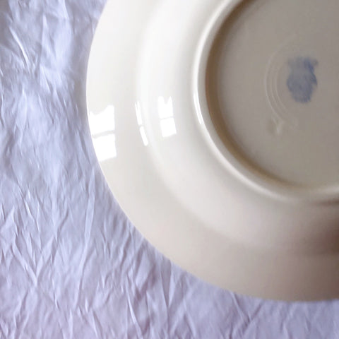 フランスアンティーク　バドンヴィレー　バラ柄スーププレート　深皿　フランスアンティーク食器 ブロカントアンティーク 蚤の市