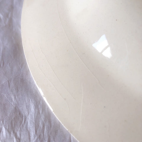 フランスアンティーク　バドンヴィレー　バラ柄スーププレート　深皿　フランスアンティーク食器 ブロカントアンティーク 蚤の市