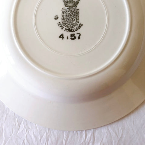 サンタマン　Saint amand バスク柄スーププレート、クルーズプレート フランスアンティーク食器 ブロカント 蚤の市