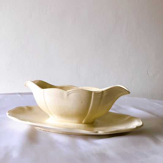 ディゴワン&サルグミンヌ 花リムシリーズソーシエール ソースボード フランスアンティーク食器 ブロカント 蚤の市